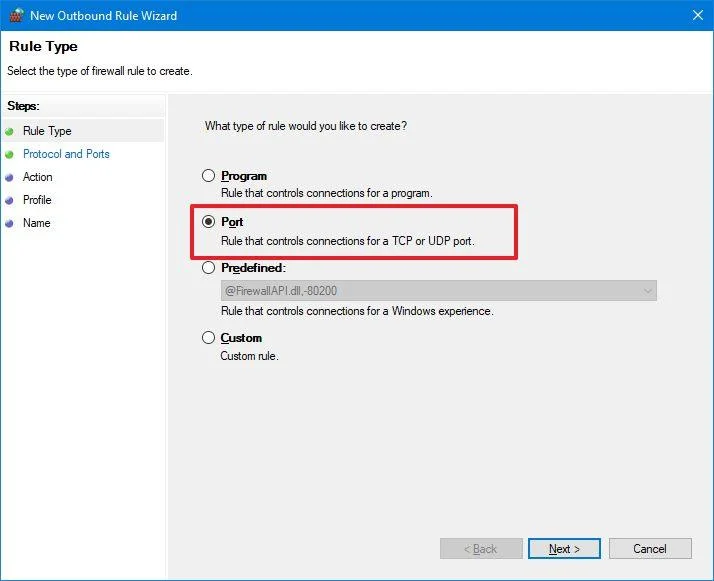 Ako otvoriť port brány firewall v systéme Windows 10