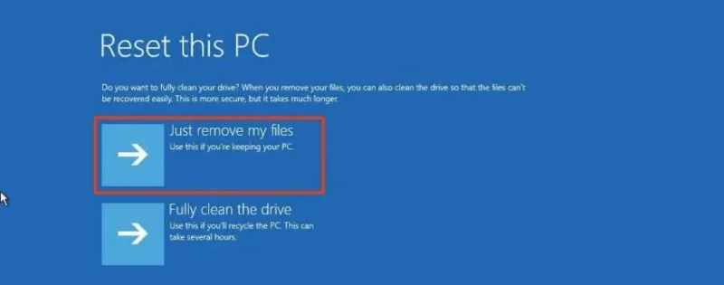 Kaip atkurti gamyklinius „Windows 11“ nustatymus iš įkrovos, jei kompiuteris neįsikrauna