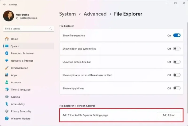 Kaip įjungti naujus išplėstinius nustatymus sistemoje „Windows 11“