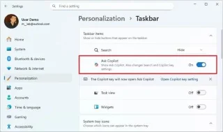 Як увімкнути функцію «Запитати Copilot» на панелі завдань у Windows 11