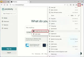 A Perplexity AI alkalmazás telepítése Windows 11, 10 rendszerre