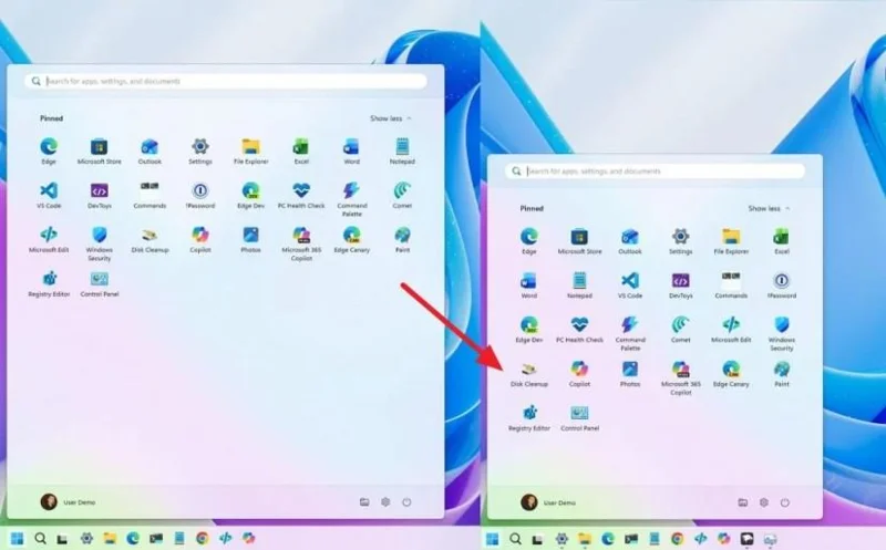 Kaip pakeisti naujo meniu „Pradėti“ išdėstymo dydį sistemoje „Windows 11“