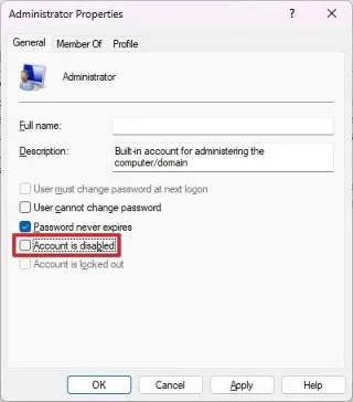 Kaip įjungti administratoriaus paskyrą sistemoje „Windows 11“