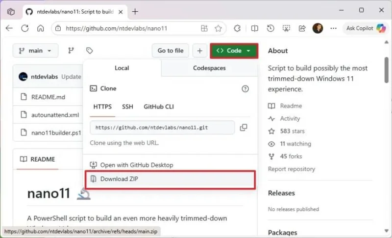 Jak použít Nano11 Builder k vytvoření zjednodušeného ISO souboru Windows 11