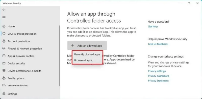 Kaip įjungti apsaugą nuo išpirkos reikalaujančių programų sistemoje „Windows 11“