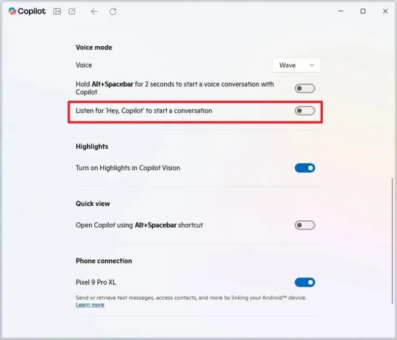 Як увімкнути або вимкнути команду гучного зв'язку Hey Copilot у Windows 11