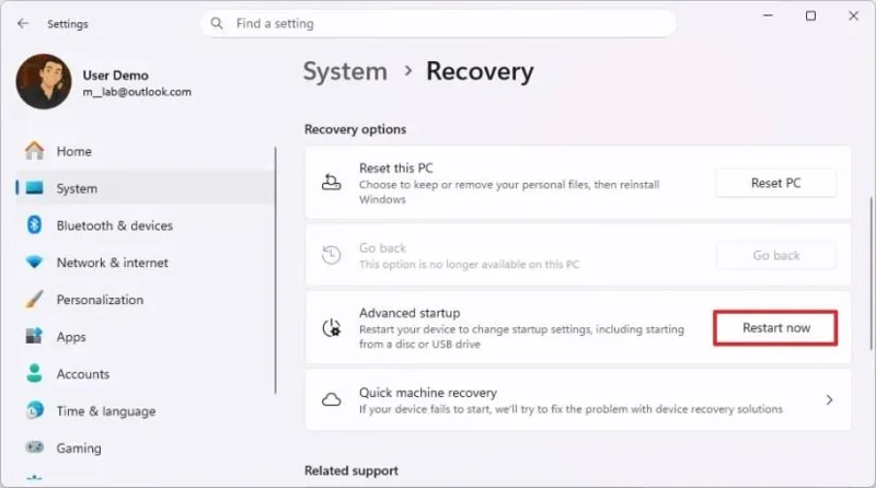 Kaip paleisti kompiuterį iš USB atmintinės sistemoje „Windows 11“