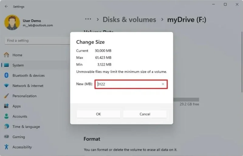 Kaip pakeisti skaidinio dydį sistemoje „Windows 11“