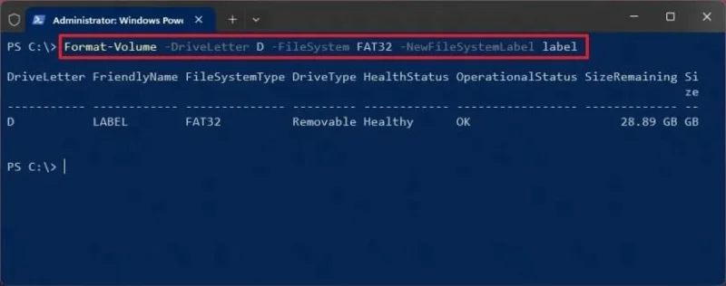 Kaip formatuoti USB atmintinę kaip FAT32 sistemoje „Windows 11“, 10