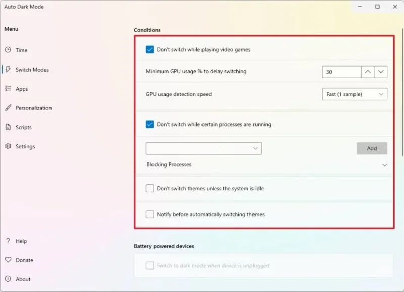 Kaip automatiškai perjungti šviesų ir tamsų režimus sistemoje „Windows 11“