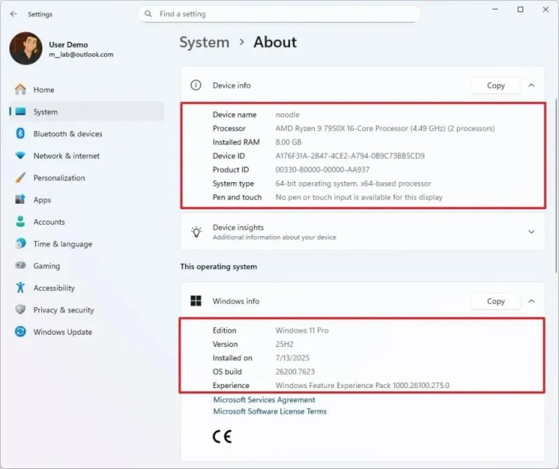 Kaip patikrinti kompiuterio specifikacijas sistemoje „Windows 11“