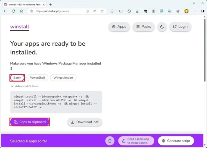 Как да инсталирате групово приложения с помощта на winget в Windows 11