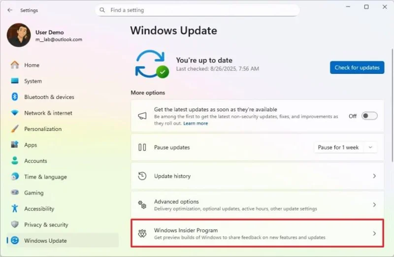 Kaip atnaujinti į „Windows 11 25H2“