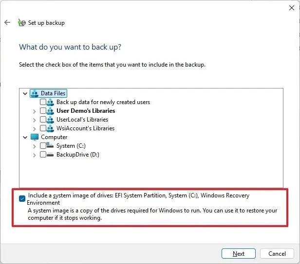 Kaip suplanuoti automatinį pilną atsarginių kopijų kūrimą sistemoje „Windows 11“, 10