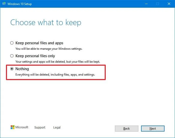 Atlikite švarų „Windows 10“ (2026) diegimą