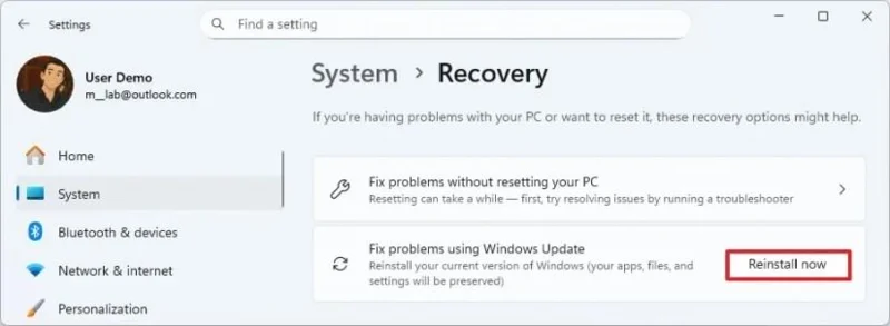 Kaip iš naujo įdiegti „Windows 11“ neprarandant failų