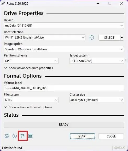 Как да използвате Rufus за създаване на стартиращ USB диск с Windows 11 22H2