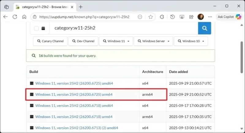 Kaip atsisiųsti „Windows 11 25H2 ISO“ failą, skirtą „arm64“ ir „Copilot+“ kompiuteriams