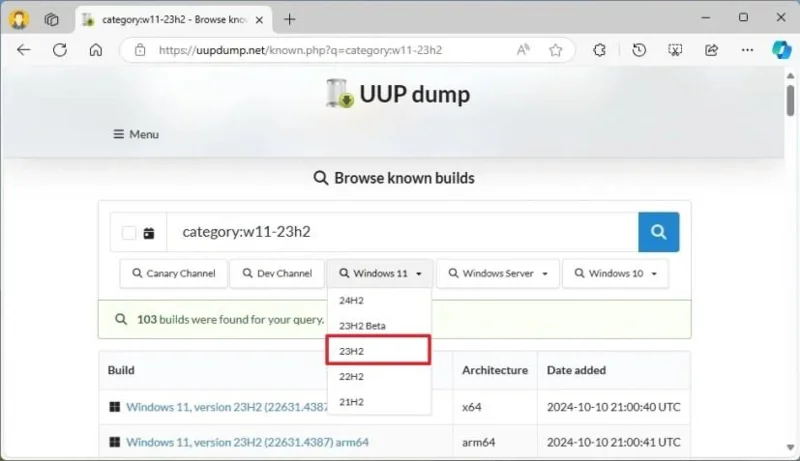 Kaip atsisiųsti oficialų „Windows 11 23H2“ ISO failą