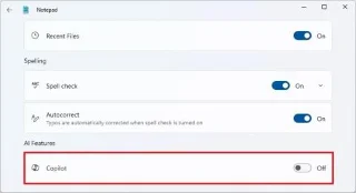 Πώς να απενεργοποιήσετε τις λειτουργίες AI του Copilot στο Σημειωματάριο για Windows 11
