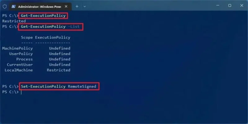 Kaip pakeisti vykdymo politiką, kad skriptai būtų vykdomi naudojant „PowerShell“