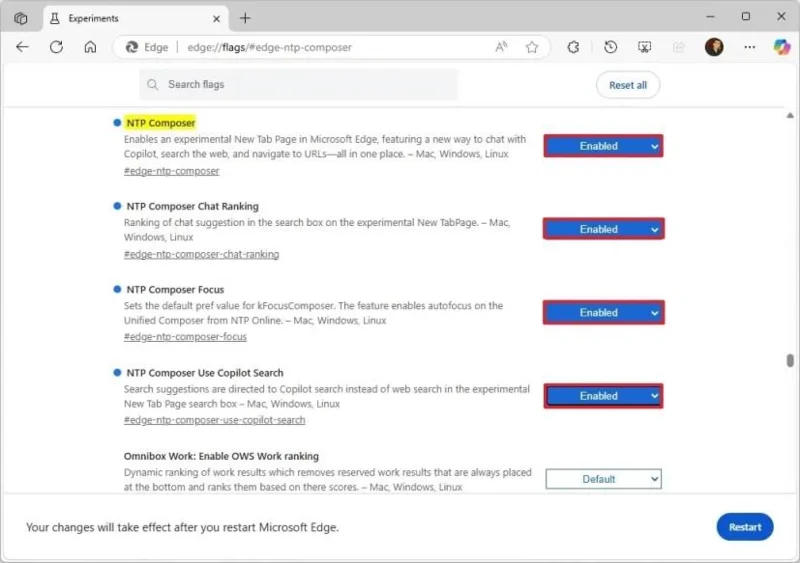 Sådan aktiverer du Copilot på siden Ny fane i Microsoft Edge