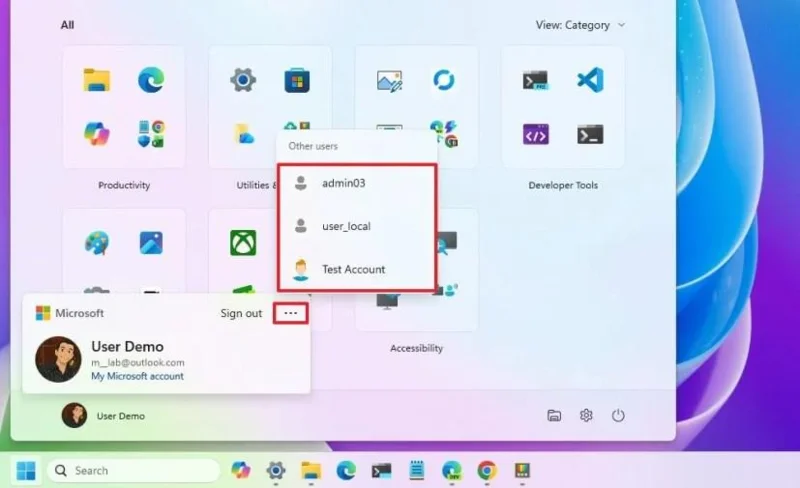 Як заблокувати, вийти з системи та переключити користувачів у Windows 11