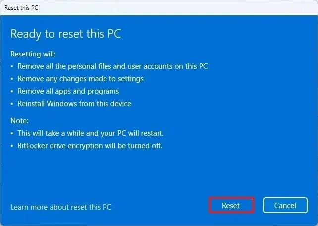 Kaip atkurti „Windows 11“ gamyklinius nustatymus, pašalinant viską