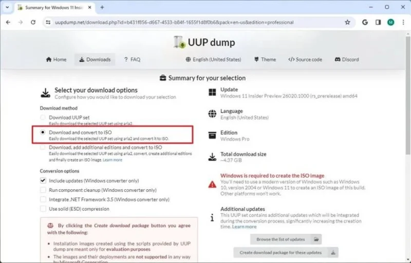Atsisiųskite „Windows 11“ ISO (versijos 26300.8142, 26220.8138, 28020.1797) naudodami UUP Dump