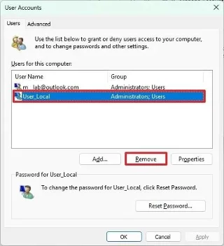 Sådan sletter du brugerkonti i Windows 11