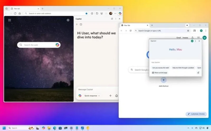 Google Gemini -tekoäly saapuu Chromeen ja valtaa Windows 11:n työpöydän