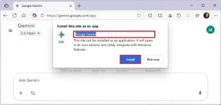 Kako instalirati Google Gemini kao aplikaciju na Windows 11, 10