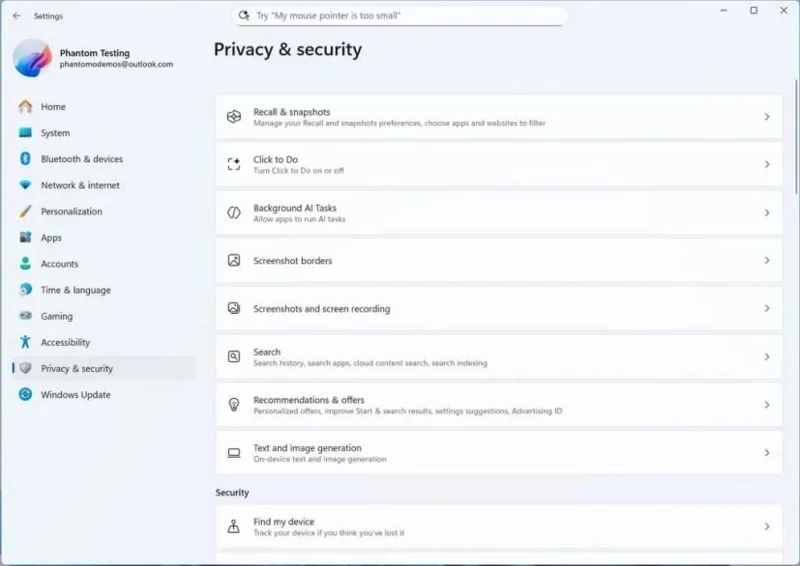 Windows 11 přidává v Nastavení novou funkci podsvícení klávesnice