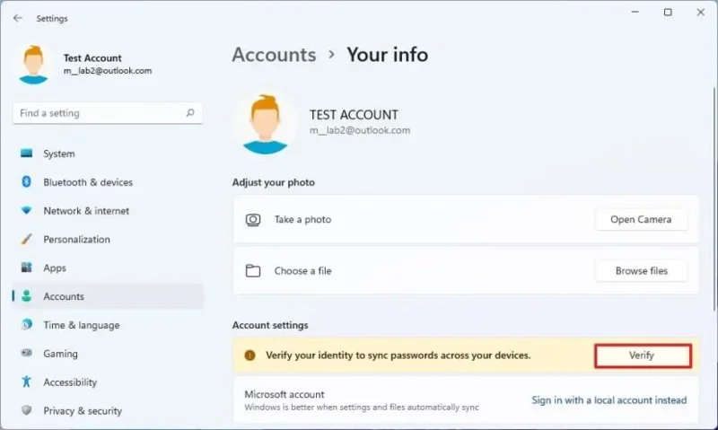 Kaip susieti vietinę paskyrą su „Microsoft“ paskyra sistemoje „Windows 11“