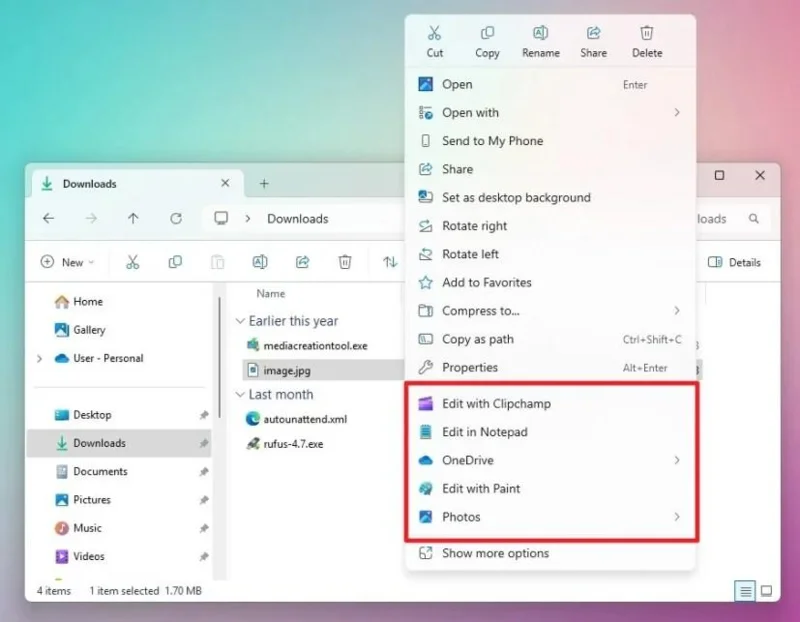 Kaip pašalinti „Ask Copilot“ iš failų naršyklės kontekstinio meniu sistemoje „Windows 11“