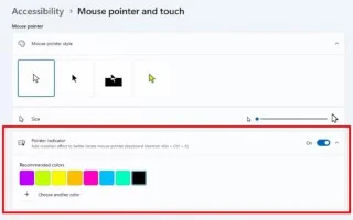 26300.8085 (KB5079483) versija, skirta „Windows 11 26H2“, prideda žymeklio indikatoriaus funkciją (Dev)