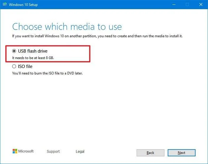 Kaip sukurti paleidžiamą „Windows 10“ USB diegimo laikmeną