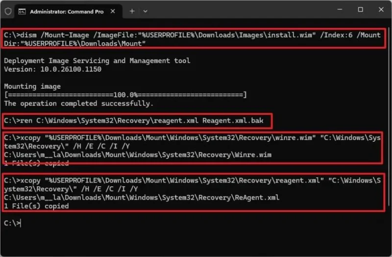Kaip atkurti atkūrimo skaidinį, skirtą „WinRE“ sistemoje „Windows 11“