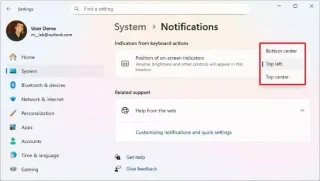 Як змінити положення індикаторів обладнання на екрані у Windows 11