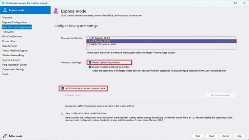 Kaip naudoti neautomatinį atsakymų failą nepalaikomoje aparatinėje įrangoje norint įdiegti „Windows 11“