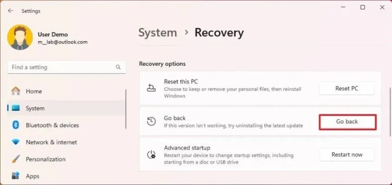 Як відкотити Windows 11 24H2 до версії 23H2