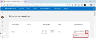 Як видалити ключ відновлення BitLocker з облікового запису Microsoft у Windows 11