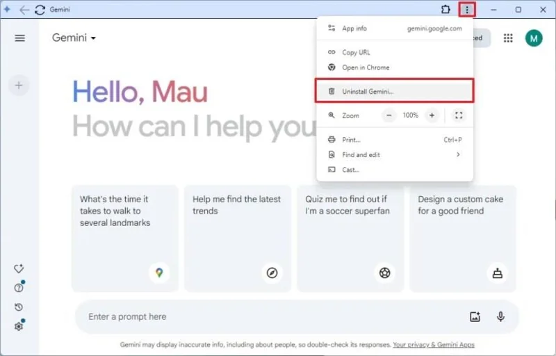 Як встановити Google Gemini як додаток на Windows 11, 10