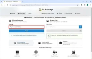 Завантажте ISO-образ Windows 11 (збірки 26300.8142, 26220.8138, 28020.1797) за допомогою UUP Dump