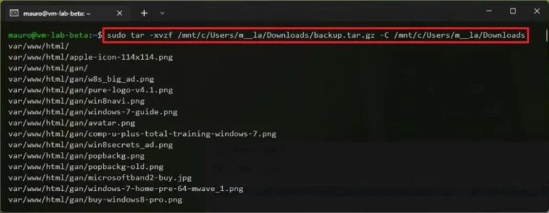 Slik pakker du ut .tar.gz-filer i Windows 11