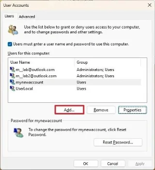 Kaip sukurti vietinę paskyrą sistemoje „Windows 11“