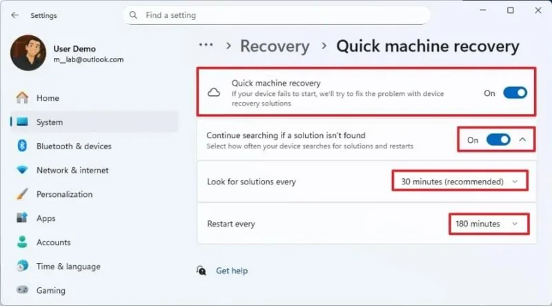 Bygg 26220.7070 (KB5070300) for Windows 11 25H2 forbedrer gjenoppretting og widgeter (utvikling)