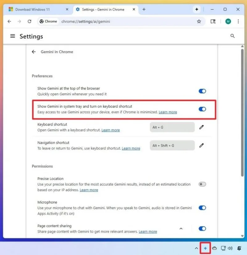 Google Gemini -tekoäly saapuu Chromeen ja valtaa Windows 11:n työpöydän