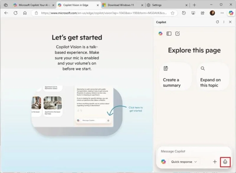 Kaip gauti dirbtinio intelekto pagalbą sistemoje „Windows 11“ naudojant „Copilot Vision“