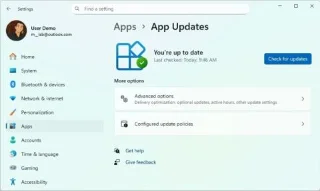 Microsoft інтегрує «Оновлення програм» у додаток «Налаштування» у Windows 11